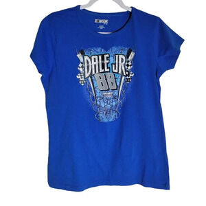 Nascar #88 Dale Earnhardt Jr. Tee Shirt Adult XL Womens Blue Graphic Top
